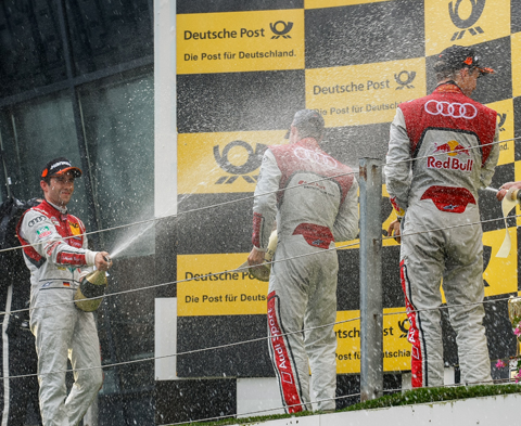Mortara wint spectaculaire race op Zandvoort, volledig podium voor Audi